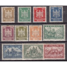 Alemania Imperio Correo 1924 Yvert 348/358 * Mh (352 y 357/58 Pequeñas Manchas del Tiempo )