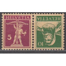 Suiza Correo 1924 Yvert 198b * Mh Tete-beche