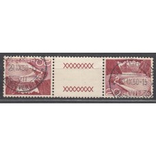 Suiza Correo 1949 Yvert 485C usado Tete-beche con Puente