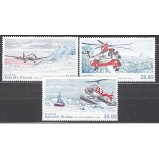 Groenlandia Correo 2012 Yvert 598/600 ** Mnh Aviones - Barco