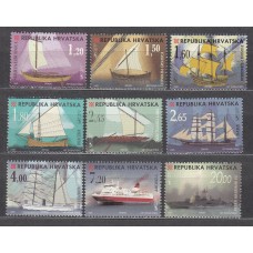 Croacia Correo 1998 Yvert 443/451 ** Mnh Cortados - Barcos