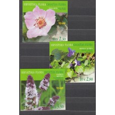 Croacia Correo 2004 Yvert 644/46 Carnets ** Mnh Flores - Plantas Medicinales