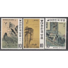 Corea del Sur Correo 1970 Yvert 620/22 ** Mnh Pinturas