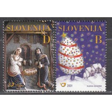 Eslovenia Correo 2001 Yvert 342/43 ** Mnh Navidad