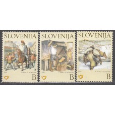 Eslovenia Correo 2002 Yvert 355/57 ** Mnh Heroes Populares