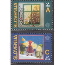 Eslovenia Correo 2005 Yvert 488/89 ** Mnh Navidad