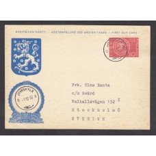 Finlandia Tarjetas Maximas Yvert 476 - Matasello 1958