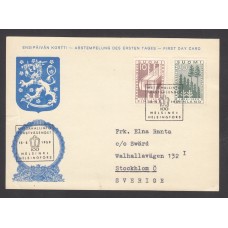 Finlandia Tarjetas Maximas Yvert 483/4 - Matasello Helsinki 1959