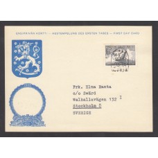 Finlandia Tarjetas Maximas Yvert 485 - Matasello Lonja 1959