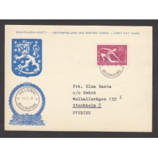 Finlandia Tarjetas Maximas Yvert 489 - Matasello Helsinki 1959