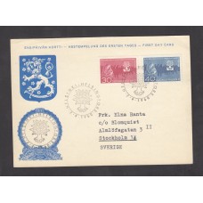 Finlandia Tarjetas Maximas Yvert 493/4 - Matasello Helsinki 1960