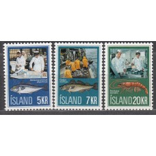 Islandia Correo 1971 Yvert 410/12 ** Mnh Fauna - Peces