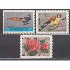 Iran Correo 1969 Yvert 1285/87 ** Mnh Fauna - Aves - Flores