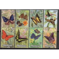 Malaysia Correo Yvert 68/75 ** Mnh Fauna - Mariposas