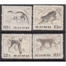 Corea del Norte Correo 1965 Yvert 545/48 ** Mnh Fauna