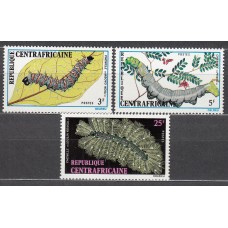 Centroafrica Correo Yvert 198/200 ** Mnh Fauna - Gusanos de Seda