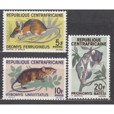 Centroafrica Correo Yvert 75/77 ** Mnh Fauna