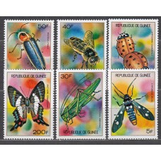 Guinea Republique Correo 494/99 ** Mnh Fauna - Insectos - Mariposas