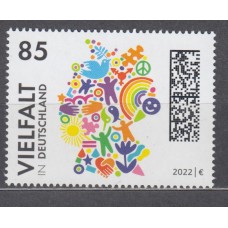 Alemania Federal Correo 2022 Yvert 3505 ** Mnh Diversidad en Alemania