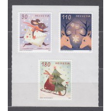 Suiza Correo 2022 Yvert 2745/47 ** Mnh Navidad - Saludos