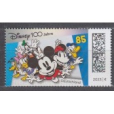 Alemania Federal Correo 2023 Yvert 3536 ** Mnh Disney 100 Años -Dibujos animados -