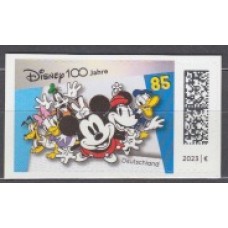 Alemania Federal Correo 2023 Yvert 3537A ** Mnh Disney 100 Años adhesivo de Carnet