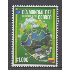 Colombia Correo 2022 Yvert 2548 ** Mnh Dia Mundial del Correo