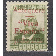 Locales Patrióticos Antequera 1936 Edifil 13hcc * Mh Sobrecarga Roja