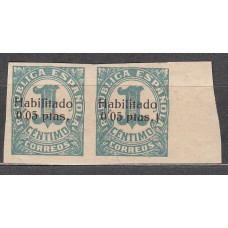 Locales Patrióticos Baleares 1937 Edifil 1 ** Mnh Pareja un sello Variedad 1 despues de ptas