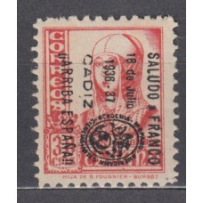 Locales Patrióticos Cádiz 1937 Edifil 16hi ** Mnh Sobrecarga Invertida