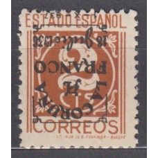 Locales Patrióticos La Coruña 1937 Edifil 2hi (*) Mng Sobrecarga Invertida