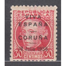 Locales Patrióticos La Coruña 1938 Edifil 26 ** Mnh