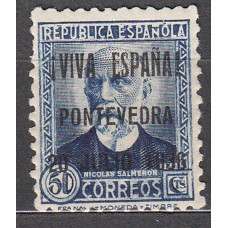 Locales Patrióticos Pontevedra 1936 Edifil 14hcc ** Mnh Sobrecarga Negra