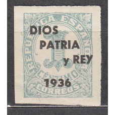 Locales Patrióticos San Sebastian 1937 Edifil 22hcc ** Mnh Sobrecarga Negra