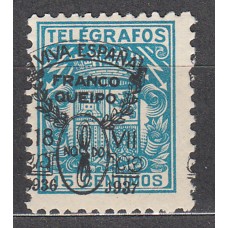 Locales Patrióticos Sevilla 1937 Edifil 55hcc ** Sobrecarga en Negro