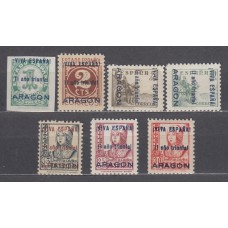 Locales Patrióticos Zaragoza 1937 Edifil 41/47 ** Mnh