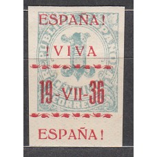 Locales Patrióticos Vitoria 1937 Edifil 1hcc ** Mnh Tipo III Sobrecarga Desplazada