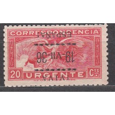 Locales Patrióticos Vitoria 1937 Edifil 18hi * Mh Sobrecarga Invertida