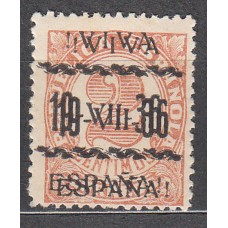 Locales Patrióticos Vitoria 1937 Edifil 3hh ** Mnh Doble Sobrecarga