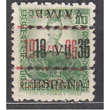 Locales Patrióticos Vitoria 1937 Edifil 7hha * Mh Doble Sobrecarga en Negro y Rojo