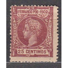 Fernando Poo Sueltos 1902 Edifil 112 * Mh