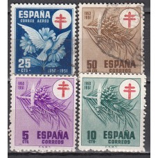 España II Centenario Correo 1950 Edifil 1084/87  usado