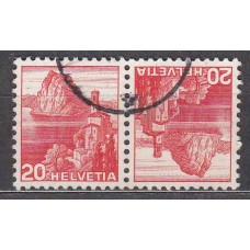 Suiza Correo 1938 Yvert 312b usado Tete Beche