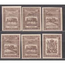 España Franquicias Militares 1894 Edifil 42/47s ** Mnh