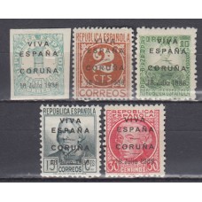 Locales Patrióticos La Coruña 1938 Edifil 22/26 * Mh