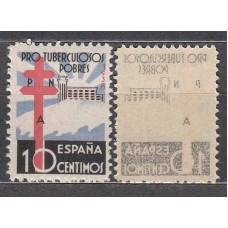 España Variedades 1938 Edifil 866ic ** Mnh Color Negro Calcado