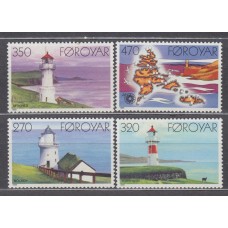 Feroe Correo Yvert 115/18 ** Mnh Faros