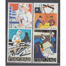 Feroe Correo Yvert 188/91 ** Mnh