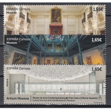 España II Centenario Correo 2023 Edifil 5668/70 ** Mnh Museos Artes 3 valores