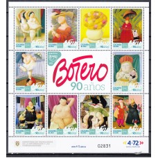 Colombia Correo 2022 Yvert 2608/2617 ** Mnh Upaep - Arte - Botero